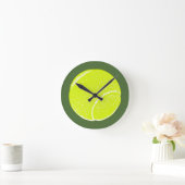 Horloge Ronde balle de tennis jaune (Maison)
