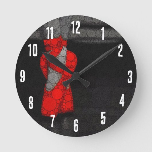 Horloge Ronde Ballerina Chaussures Belle Ballet (Recto)