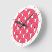 Horloge Ronde Ballerine Ballet Dancer Pink & White (Angle)