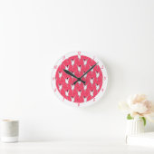 Horloge Ronde Ballerine Ballet Dancer Pink & White (Maison)