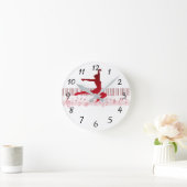 Horloge Ronde Ballet dancer sur clavier (Maison)