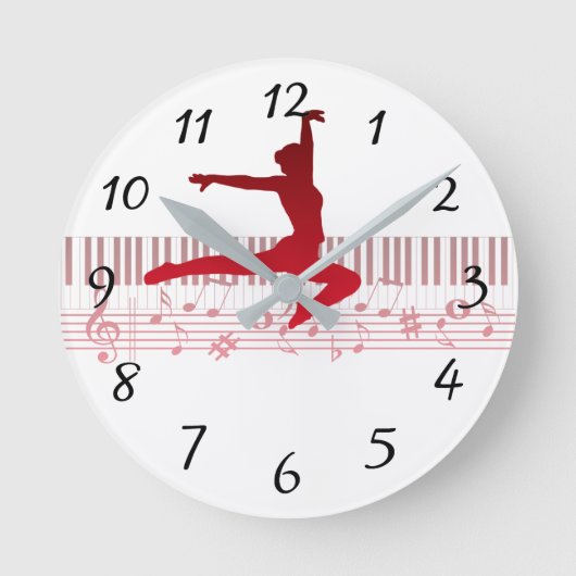 Horloge Ronde Ballet dancer sur clavier (Recto)