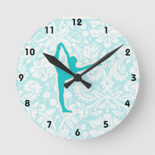 Horloge Ronde Ballet turquoise
