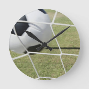Horloge Ronde Ballon de football et but
