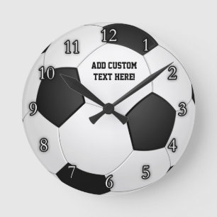 Horloge Ronde Ballon de football personnalisé
