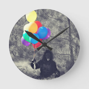 Horloge Ronde ballons d'anniversaire