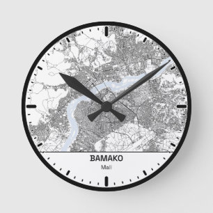 Horloge Ronde Bamako Clock City Line Art