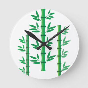 Horloge Ronde Bambou