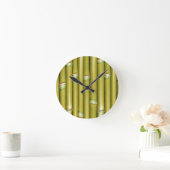 Horloge Ronde Bambou jaune (Maison)