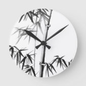 Horloge Ronde Bambou - style chinois - sans cadre (Recto)