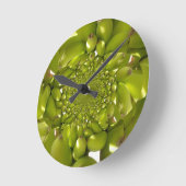 Horloge Ronde Banane verte Kaleidoscope Art Imprimer/Graphique (Angle)