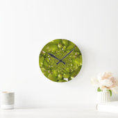 Horloge Ronde Banane verte Kaleidoscope Art Imprimer/Graphique (Maison)