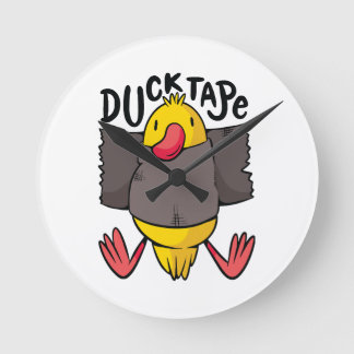 Horloge Ronde Bande Drôle Duck