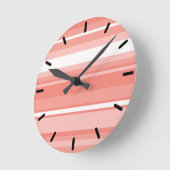 Horloge Ronde Bandes coralliennes (Angle)