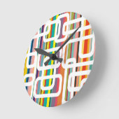 Horloge Ronde Bandes et rectangles (Angle)