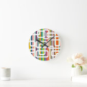Horloge Ronde Bandes et rectangles (Maison)