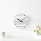 Horloge Ronde Bandes gris clair (Maison)