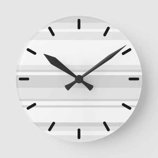 Horloge Ronde Bandes gris clair (Recto)