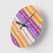 Horloge Ronde Bandes Studio Abstraites (Angle)