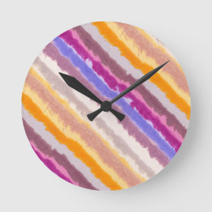 Horloge Ronde Bandes Studio Abstraites