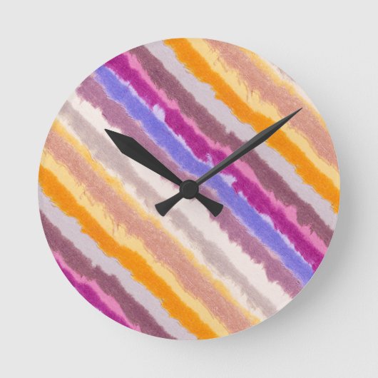 Horloge Ronde Bandes Studio Abstraites (Recto)