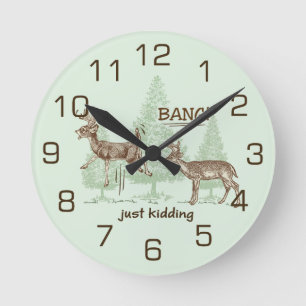 Horloge Ronde Bang ! C'Est Juste Du Raisonnement ! Humour de cha