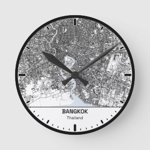 Horloge Ronde bangkok Clock City Line Art