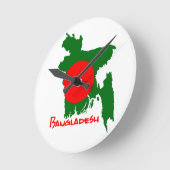 Horloge Ronde Bangladesh flag clock (Angle)