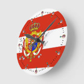 Horloge Ronde Bannière rouge blanc Grand-Duché de Toscane (Angle)