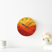 Horloge Ronde Bannière Sunset Mountains (Maison)