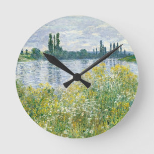 Horloge Ronde Banques de Claude Monet   de la Seine, Vetheuil,