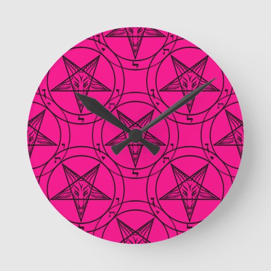 Horloge Ronde baphomet rose (Recto)