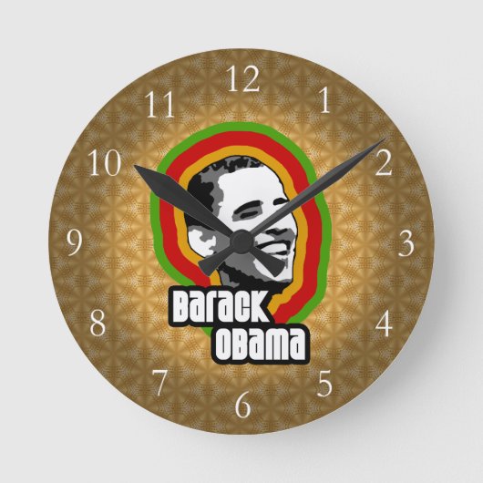 Horloge Ronde Barack Obama Throwback (Recto)