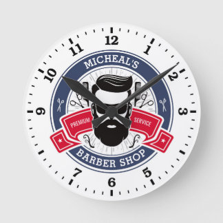 Horloge Ronde Barber Shop