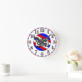 Horloge Ronde Barbershop Traditional Stripes (Maison)