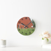 Horloge Ronde Barne rouge (Maison)