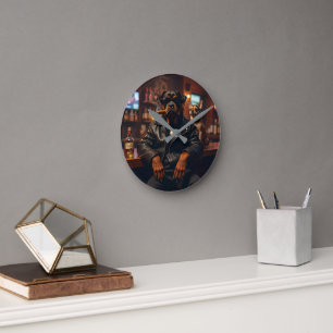 Horloge Ronde Barre Rottie
