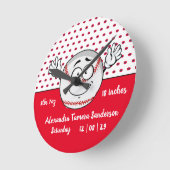 Horloge Ronde Base-ball (Angle)