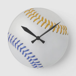 Horloge Ronde Base-ball Fan-tastic_Color Laces_go_bl