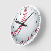 Horloge Ronde Baseball (Angle)