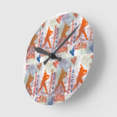 HORLOGE RONDE BASEBALL (Angle)