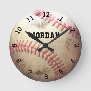 Horloge Ronde Baseball robuste Personnalisé