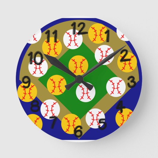 Horloge Ronde Baseball/Softball (Recto)