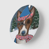 HORLOGE RONDE BASENJI (Angle)