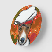 HORLOGE RONDE BASENJI (Angle)