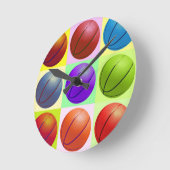 Horloge Ronde Basket-ball (Angle)