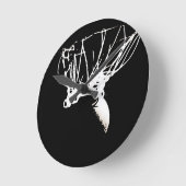 Horloge Ronde Basket-ball Black White Pop Art (Angle)