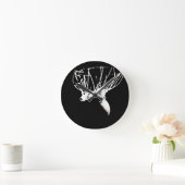 Horloge Ronde Basket-ball Black White Pop Art (Maison)