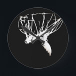 Horloge Ronde Basket-ball Black White Pop Art<br><div class="desc">Basketball Jeu Pop Art Style Artwork - Sport populaire Art Photographie</div>