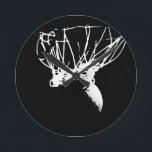 Horloge Ronde Basket-ball Black White Pop Art<br><div class="desc">Basketball Jeu Pop Art Style Artwork - Sport populaire Art Photographie</div>